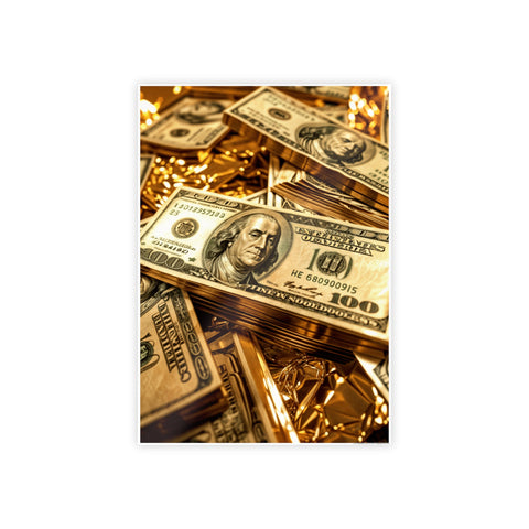 Luxury Money Gloss Poster - Wall Art for Home & Office Decor
