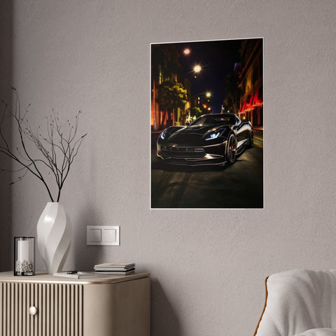 Sleek Car Wall Art - Glossy Poster for Auto Enthusiasts