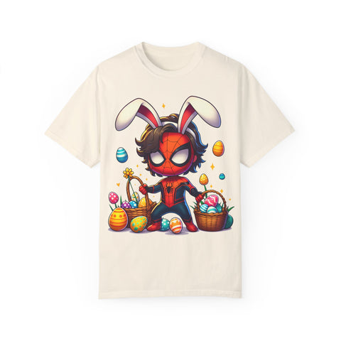 Easter Spider-Man T-Shirt | Unisex Garment-Dyed Tee for Kids & Fans