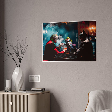 Gotham Villains Gloss Poster – Iconic Joker & Batman Wall Art