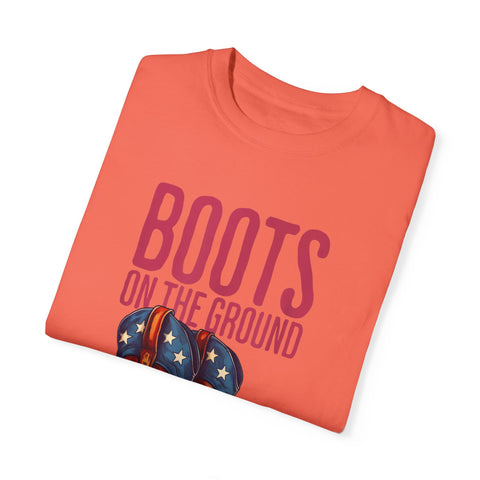 Vintage Western Boots Graphic T-Shirt - "Boots on the Ground"