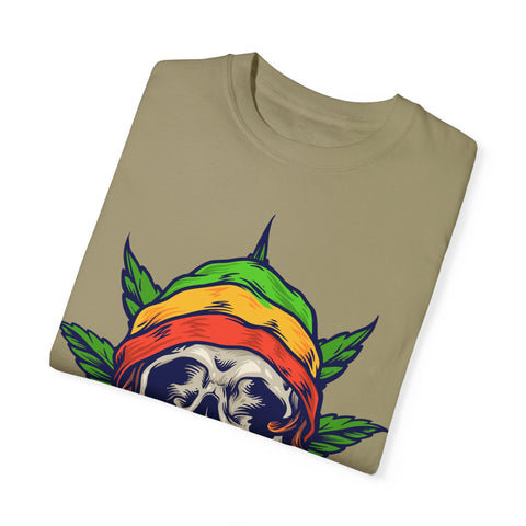 Skull & Leaf Graphic Unisex T-Shirt - Perfect for Festivals & Casual Wear