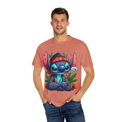 Vibrant Cartoon T-Shirt with Chill Vibe - Unisex Garment-Dyed Tee