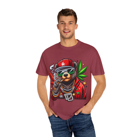 Chill Vibe Bear Unisex T-Shirt - Trendy Streetwear for Cannabis Lovers