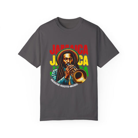Reggae Vibes Unisex Garment-Dyed T-Shirt - Jamaica Music Art Tee