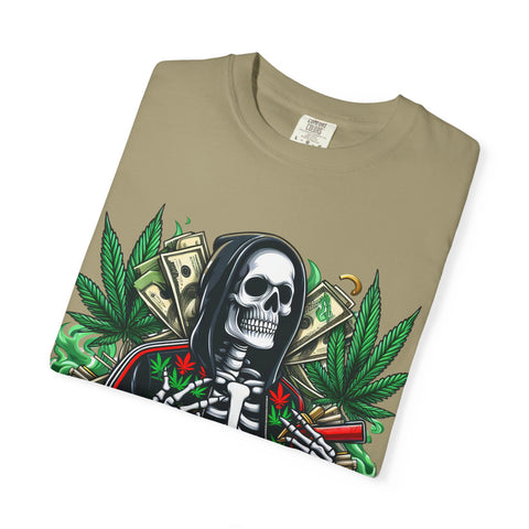 Good Vibes Unisex T-Shirt - Garment-Dyed Skeleton Design