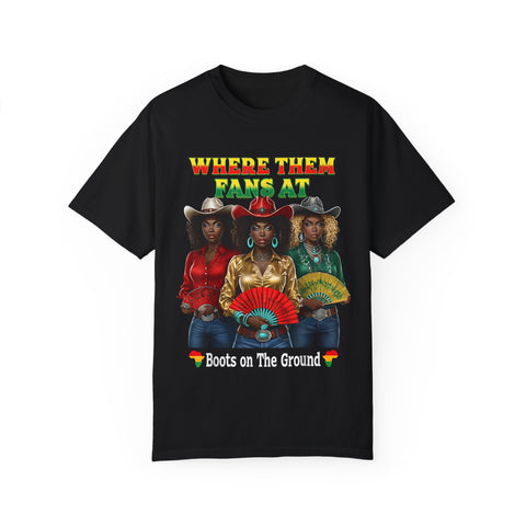 Where Them Fangs At Unisex Garment-Dyed T-shirt - Bold Graphic Tee for Women
