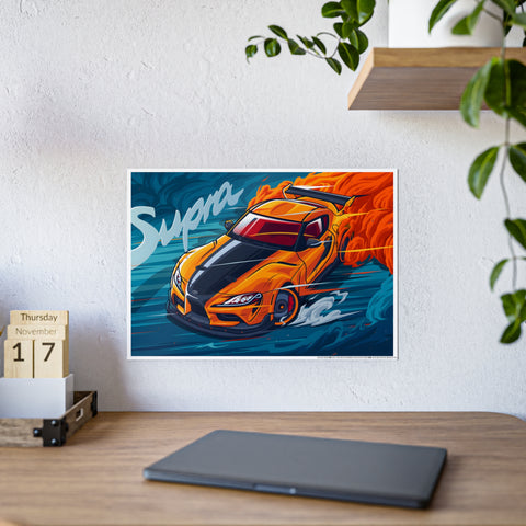 Supra Car Gloss Poster - Vibrant Wall Art for Car Enthusiasts