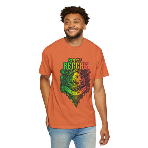 Unisex Garment-Dyed Reggae T-Shirt - Feel the Rhythm Graphic Tee for Music Lovers