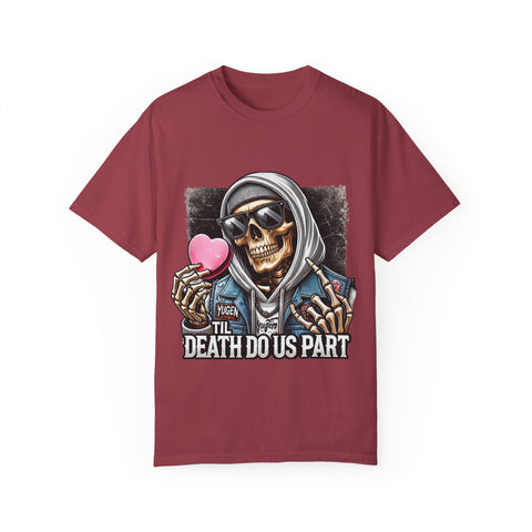 Halloween Skeleton Love T-Shirt | Death Do Us Part Graphic Tee