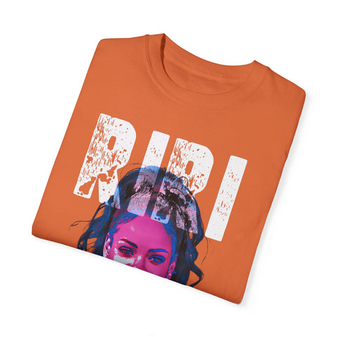 Riri Unisex Garment-Dyed T-Shirt - Trendy Graphic Tee for Music Lovers
