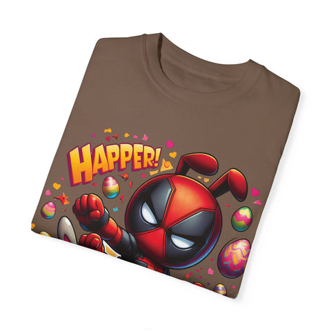 Funny Deadpool Easter T-Shirt - Unisex Garment-Dyed Tee for Comic Fans