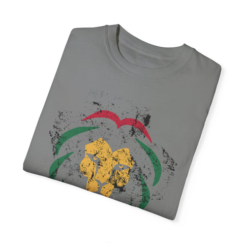 Reggae Lion Unisex Garment-Dyed T-Shirt - I Red I Blood I Love