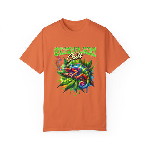 Chameleon Chill Unisex Garment-Dyed T-Shirt - Vibrant Graphic Tee for Nature Lovers