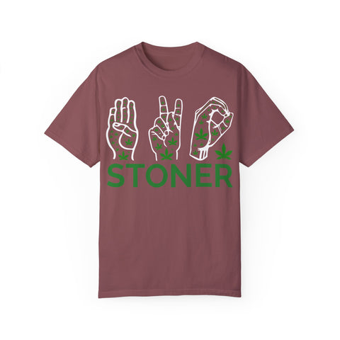 Unisex Stoner T-Shirt - Stylish Garment-Dyed Tee for Chill Vibes
