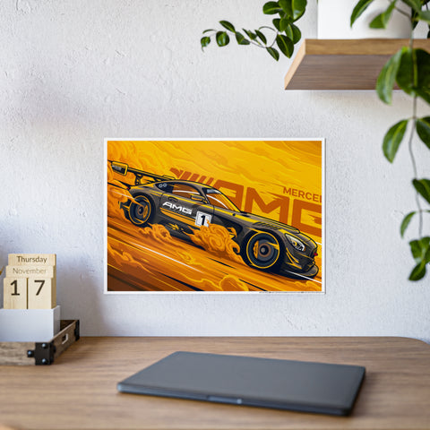 Mercedes AMG Gloss Poster - Vibrant Racing Wall Art for Car Enthusiasts
