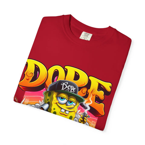 Dope SpongeBob Unisex Garment-Dyed T-Shirt - Fun Streetwear for Casual Vibes