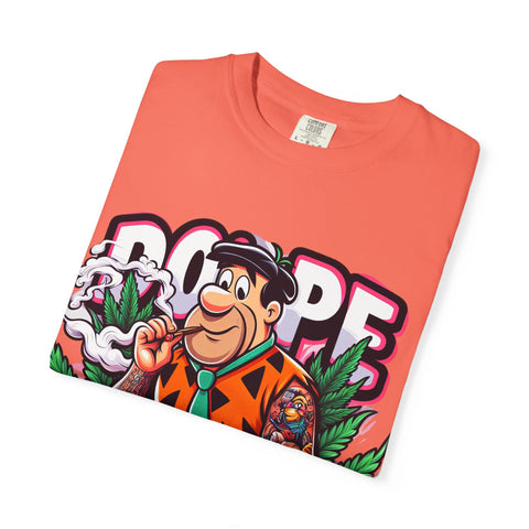Retro Cool Unisex Garment-Dyed T-Shirt - 'Dope' Graphic with Classic Car