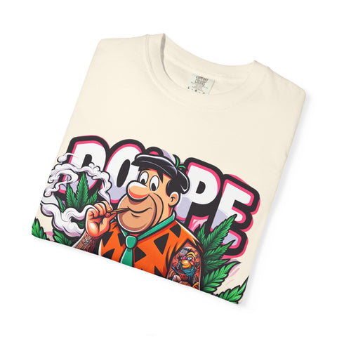 Retro Cool Unisex Garment-Dyed T-Shirt - 'Dope' Graphic with Classic Car