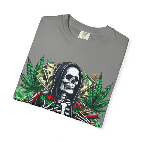 Good Vibes Unisex T-Shirt - Garment-Dyed Skeleton Design
