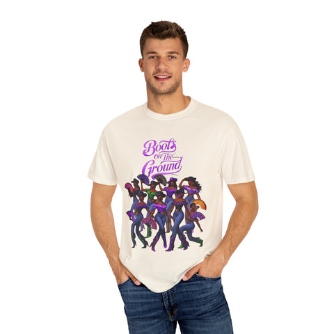 Empowering Women T-Shirt - Boots on the Ground Design - Unisex Garment-Dyed Tee