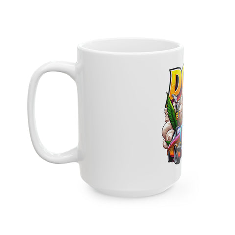 Dope Vibes Ceramic Mug - 11oz & 15oz | Funky Sponge Art for Coffee Lovers
