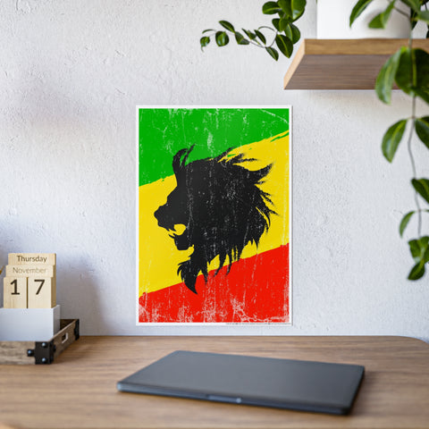Rasta Lion Art Print - Glossy Poster for Home Decor