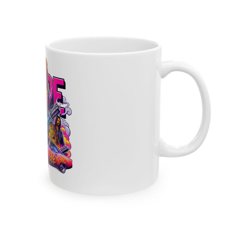 Dope Cartoon Mug - 11oz & 15oz Retro Vibe Coffee Cup for Unique Drinkware Lovers
