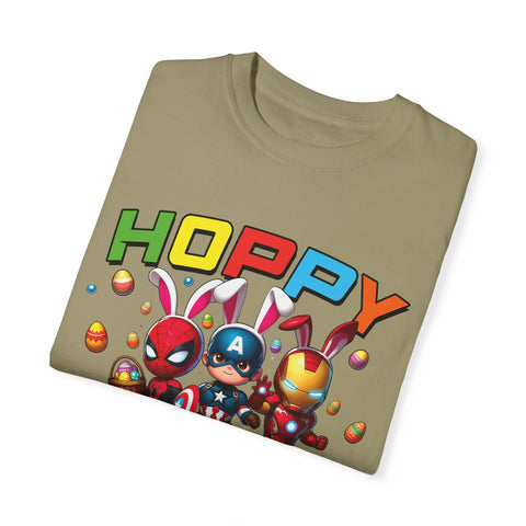 Hoppy Easter Unisex T-Shirt - Colorful Superhero Design
