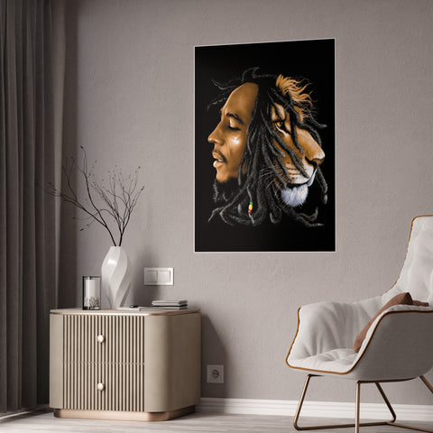 Reggae Lion Art Poster - Glossy Decor for Music Lovers