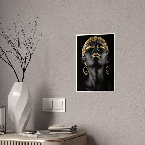 Elegant Black & Gold Wall Art Poster - Inspirational Home Decor