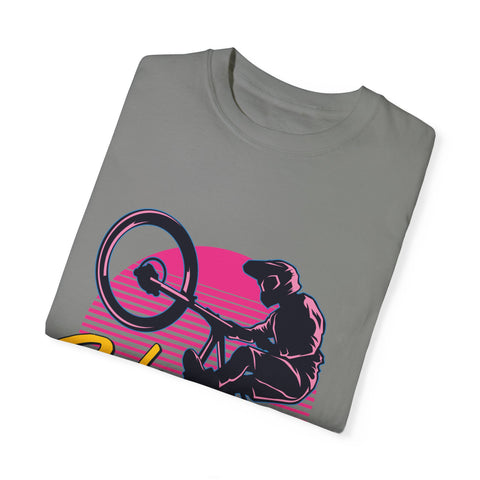 Ride Hard Unisex Garment-Dyed T-Shirt - Perfect for Cyclists & Outdoor Enthusiasts
