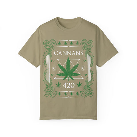 Cannabis 420 Unisex Garment-Dyed T-Shirt - Retro Style для Celebrations