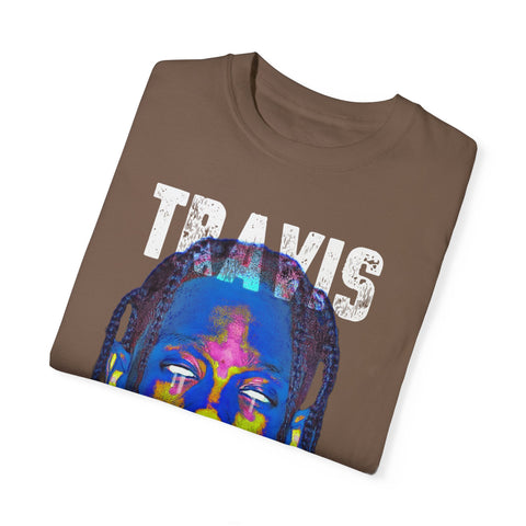 Travis Inspired Unisex Garment-Dyed T-Shirt - Retro Graphic Tee