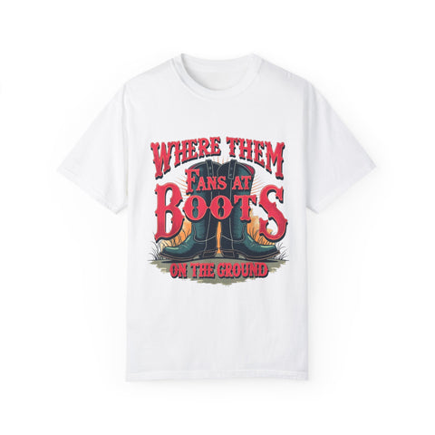 Where Them Fans at Boots Unisex T-Shirt - Perfect for Country Music Lovers