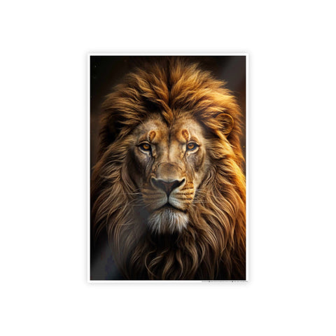 Majestic Lion Gloss Poster - Bold Animal Art for Home Decor