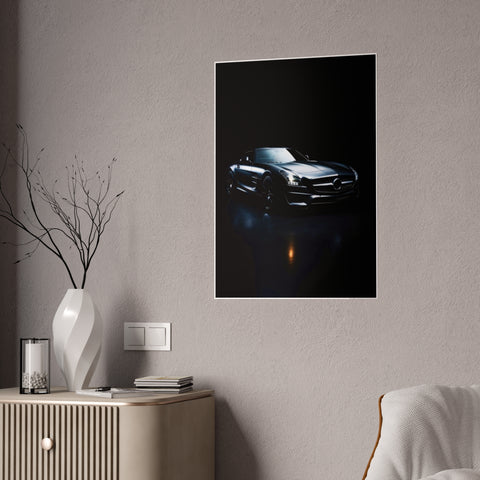 Sleek Car Wall Art Poster - Gloss Finish, Modern Home Decor