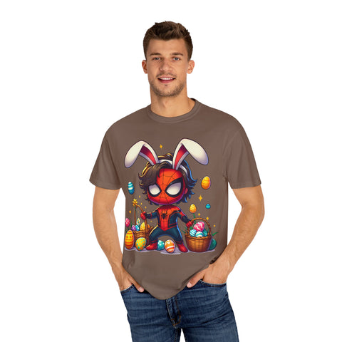 Easter Spider-Man T-Shirt | Unisex Garment-Dyed Tee for Kids & Fans