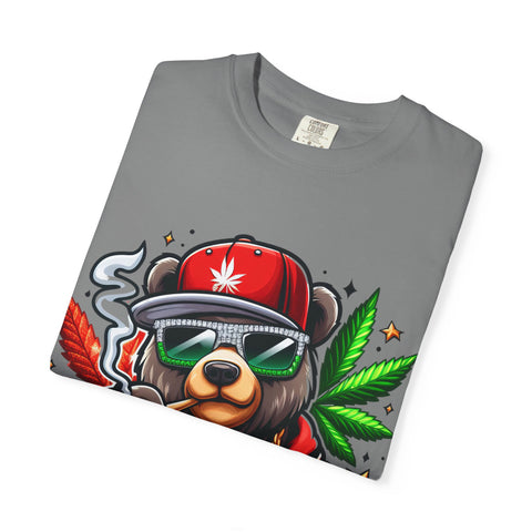 Chill Vibe Bear Unisex T-Shirt - Trendy Streetwear for Cannabis Lovers