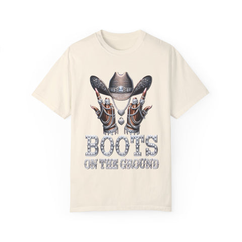 Country-Inspired Unisex T-Shirt - 'Boots on the Ground' Design