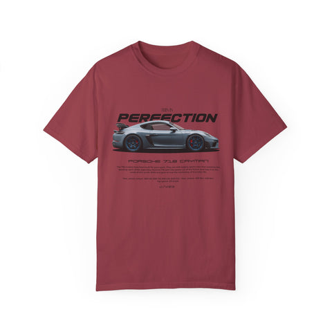 Unisex Garment-Dyed T-Shirt - 'This is Perfection' Porsche 718 Cayman Tee