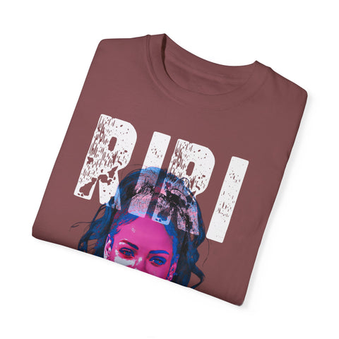 Riri Unisex Garment-Dyed T-Shirt - Trendy Graphic Tee for Music Lovers