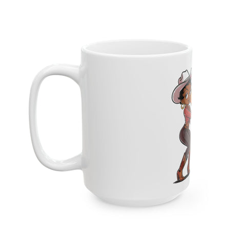 Western-Themed Ceramic Mug – Perfect for Cowboy Lovers!