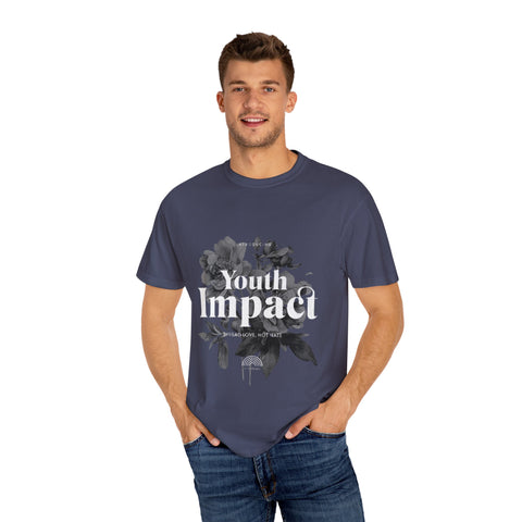 Youth Impact Unisex Garment-Dyed T-Shirt – Vibrant Floral Graphic Tee