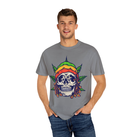 Skull & Leaf Graphic Unisex T-Shirt - Perfect for Festivals & Casual Wear