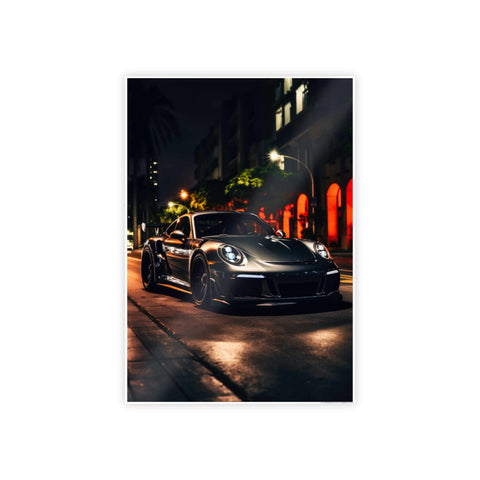 Luxury Car Gloss Poster - Night City Vibe Wall Art