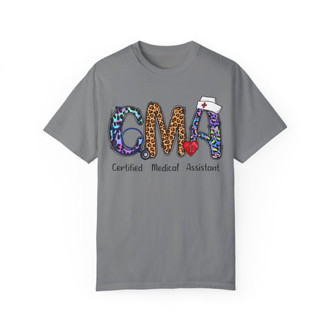 CMA Certified Medical Assistant T-Shirt - Fun Animal Print Unisex Tee