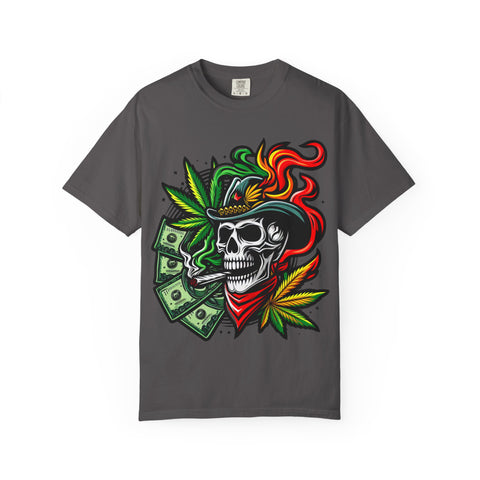 Skull & Smoke T-Shirt | Cool Unisex Graphic Tee for Music Lovers, Festival Wear, Street Style, Gift Idea, Vibrant Design