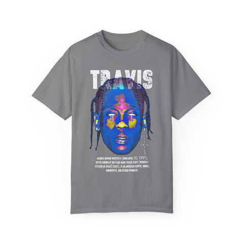 Travis Inspired Unisex Garment-Dyed T-Shirt - Retro Graphic Tee
