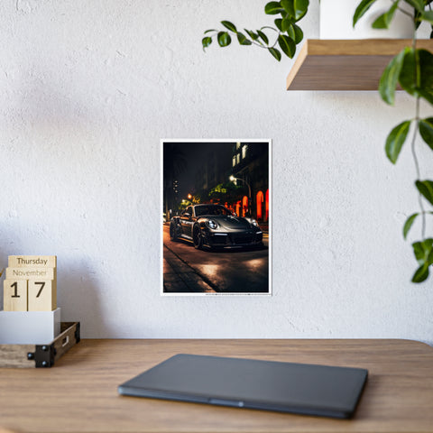 Luxury Car Gloss Poster - Night City Vibe Wall Art